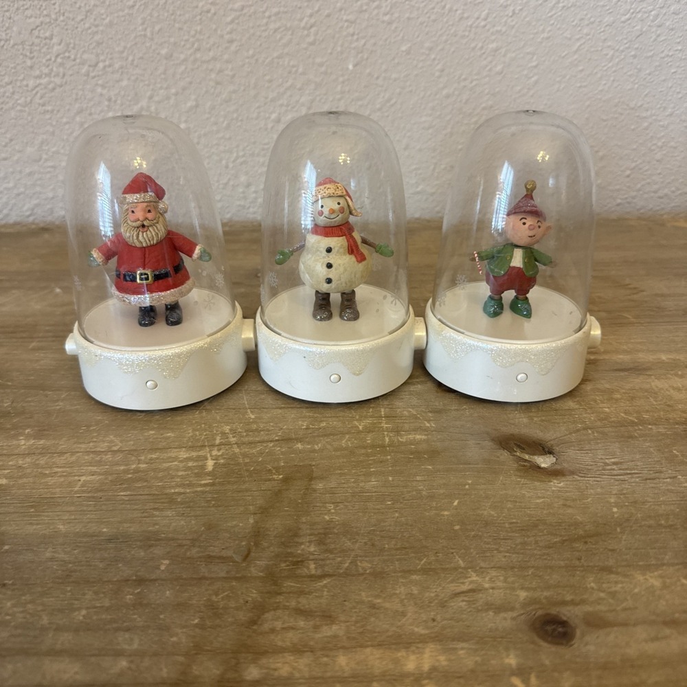 Hallmark Happy Tappers Dancing Musical Christmas 2008 Snowman Santa Elf WORKS